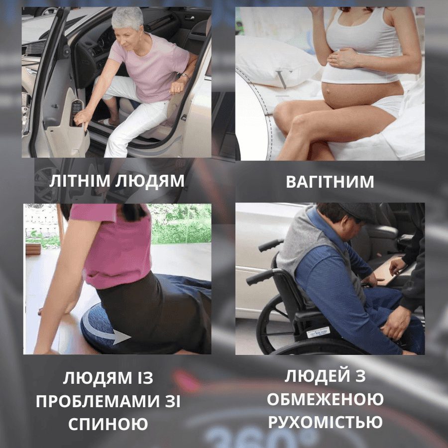 Обертова подушка для автомобіля